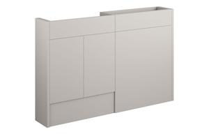 Eden 1236mm Slim Basin & WC Unit Pack - Matt Dove Grey (Oak Cab)